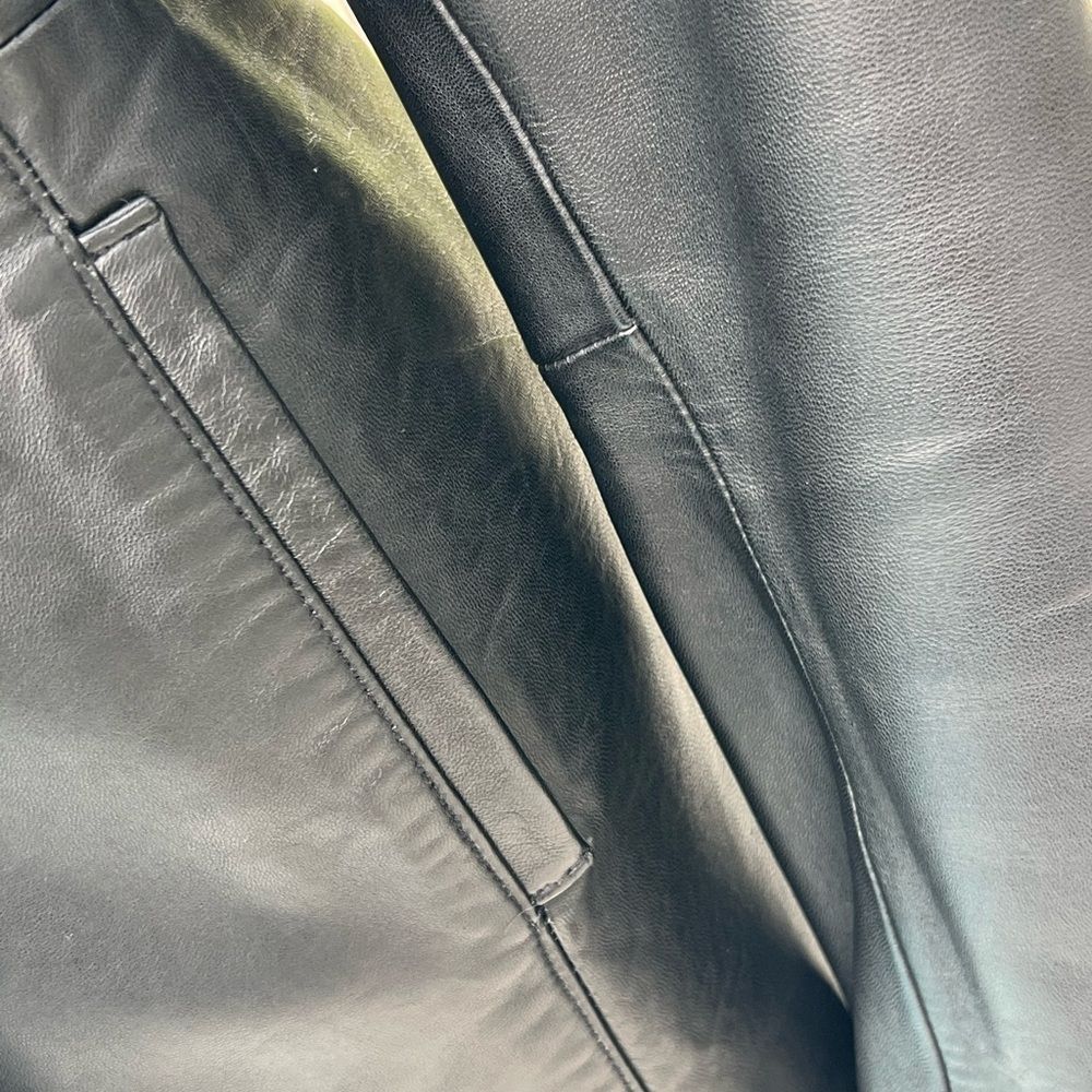 Lambskin Leather Jacket - Croft and Barrow - Black - Medium EUC - Picture 4 of 8